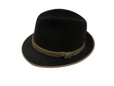 *** TOP *** WEGENER-Hut, Jagdhut Trachtenhut Trilby, Kordel grau, schwarz