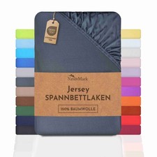 Jersey Spannbettlaken Spannbetttuch Bettbezug 100% Baumwolle viele Farben/Größen