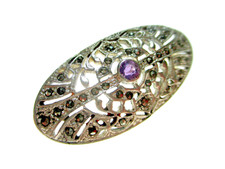 Designer Markasit Brosche