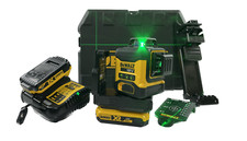 DEWALT 18V 2x2Ah DCLE34031D2 Akku Multilinienlaser 3x360° grün Kreuzlinien Laser