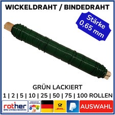 Bindedraht, Wickeldraht, Blumendraht, Draht grün lackiert Stärke ca. 0,65mm