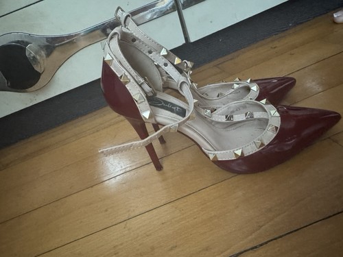 Damen pumps bordeaux beige - pumps, bordeaux/beige
