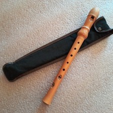 Blockflöte Holz  Werner Schneider gebraucht, mit Tasche,  wurde repariert