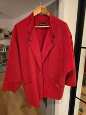 GEIGER TYROL Damen Janker Gr. 42 rot Schurwolle Made in Austria Trachtenjanker