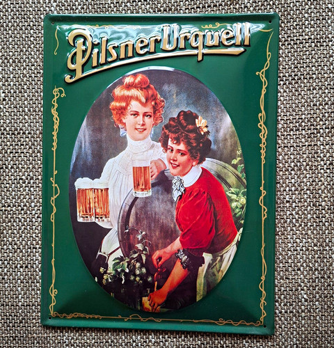 Pilsner urquell blechschild - pilsner,