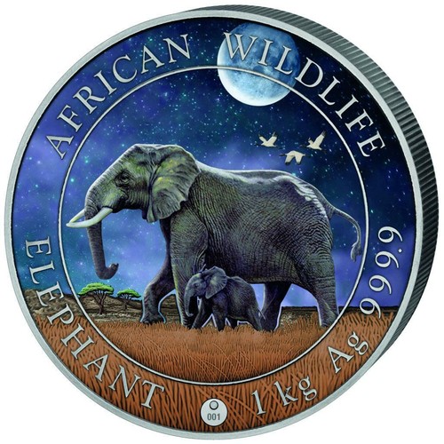 Silbermünze 1kg elefant - 1kg,