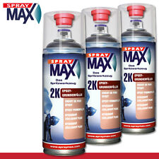 Kwasny SprayMax 3 x 400 ml 2K Epoxy-Grundierfüller schwarz Rostschutz Haftgrund