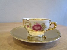 Gedeck Sammeltasse Mokkatasse Schumann Arzberg Bavaria 24 Karat Gold