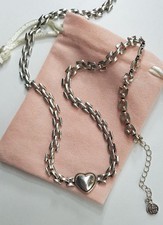 Edle 925 SILBER HERZ HALSKETTE Collier Choker Bead ANHÄNGER Charm Ring Armband