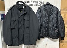 ORIGINAL US ALPHA INDUSTRIES M65 FELDJACKE MIT INNENFUTTER MADE IN USA SCHWARZ NEUWERTIG XLR