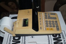 Rechenmaschine Büro Tisch Canon Papier alt Vintage