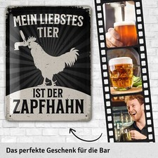 Retro Blechschild ZAPFHAHN