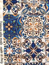 Gemustert Fließend Chiffon-Georgette Stoff Meterware von Mariotti Italien