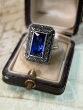 Art Déco Ring Silber Gold 9ct