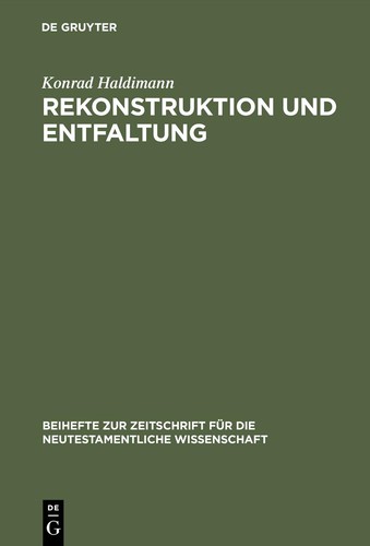 Rekonstruktion und entfaltung - rekonstruktion,
