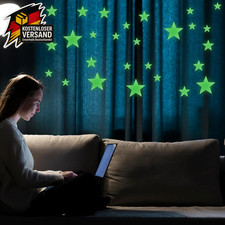 Fluoreszierende Sterne selbstklebend 477 Stück 3D Deckenaufkleber Kinderzimmer S