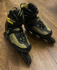 HY SPORTS Inliner/Skates für Größe 37-40 ABEC 5 HYS Gelb-Schwarz, verstellbar
