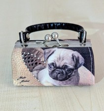 Kleine Handtasche mit Mopsbild