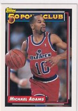 Topps 1993 NBA Basketball Card No. 206 Michael Adams 50 Point Club