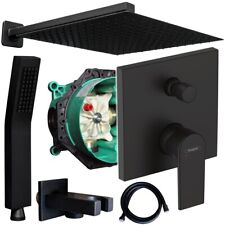 Hansgrohe Vernis Unterputz Duscharmatur Schwarz Regendusche Kopfbrause 30cm Set