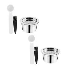 2Set Edelstahl Kaffee Kapsel
