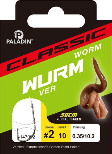 Wurmhaken mit vorfach - mit,