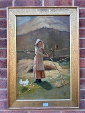 Antikes Gemälde: Ein Mädchen