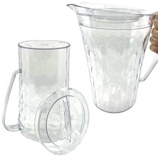 Tupperware Diamant Kanne 2 l mit Deckel Glasoptik Stella Eleganz Krug Getränke s