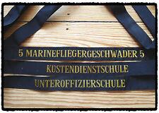 3 x Mützenband Bundesmarine 80er Jahre - MFG 5 /  Küstendienstschule / Uffz-Sch