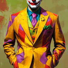 Transparent 18x18 clown in