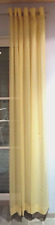 2 Stück Vorhang-Schals mit Ösen, Länge 224 cm, Farbe gelb/transparent - TOP!!