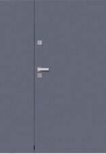 Zweiflügelige Eingangstür, Stahltür, Außentür, Haustür Lak Smooth 120, Anthrazit