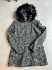 Mantel Wollmantel Fuchs Schmitt Gr. 40 / M,  1x getragen, grau mit Fellkragen