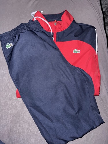 Lacoste trainingsanzug rot - trainingsanzug,