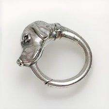 Tiffany & Co. Hundekopf Silber 925 Taschenanhänger Schlüsselanhänger mit Box ...