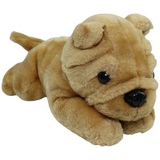 Schou Baby Bulldogge, liegend Kuscheltier 27cm Gebraucht Hund