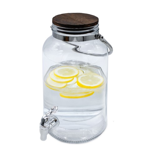 Glas getränkespender mit - glas,