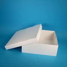 40 Tortenkartons Kuchenbox weiß 2-teilig 32x32x12cm Wellkarton extrastark