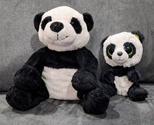 2x Panda Bären von Uni Toys & ty (15 + 25 cm)