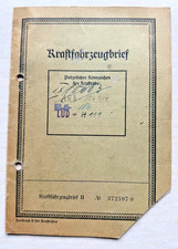 Dkw 100 kfz brief - kfz-brief, von