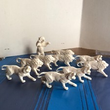 Sammelfiguren "Linde" Großkatzen und 1 Bär, für Modellbau, Diorama,selten