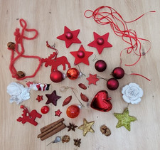 Weihnachtsdeko Konvolut ca. 35 Teile gebraucht für Adventskranz o.ä.