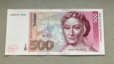500 DM Banknoten deutscher Geldschein Schein DM Deutsche Mark 1991 guter Zustand