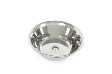 Edelstahl Spüle Rundspüle  Ø 36 cm Waschbecken inkl. Ablauf 1 1/2" Imbiss Markt 