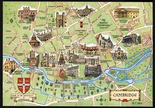 Moderne Postkarte: Bildkarte von CAMBRIDGE. Kostenloser Versand UK