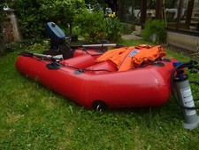 Schlauchboot Bombard AX 2 mit Motor Yamaha 2PS ,Farbe rot,lä. 2,4m,br. 1,15m