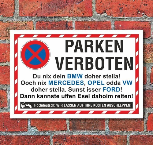 Schild parkverbot parken - schild,