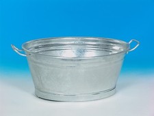 Wanne oval Zinkwanne 70 L Deko