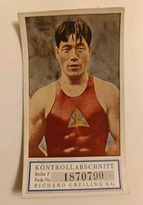 Sammelbild Greiling Olympia 1928 Tsuruta Japan