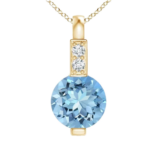 14k solid gold aquamarin - solid, und